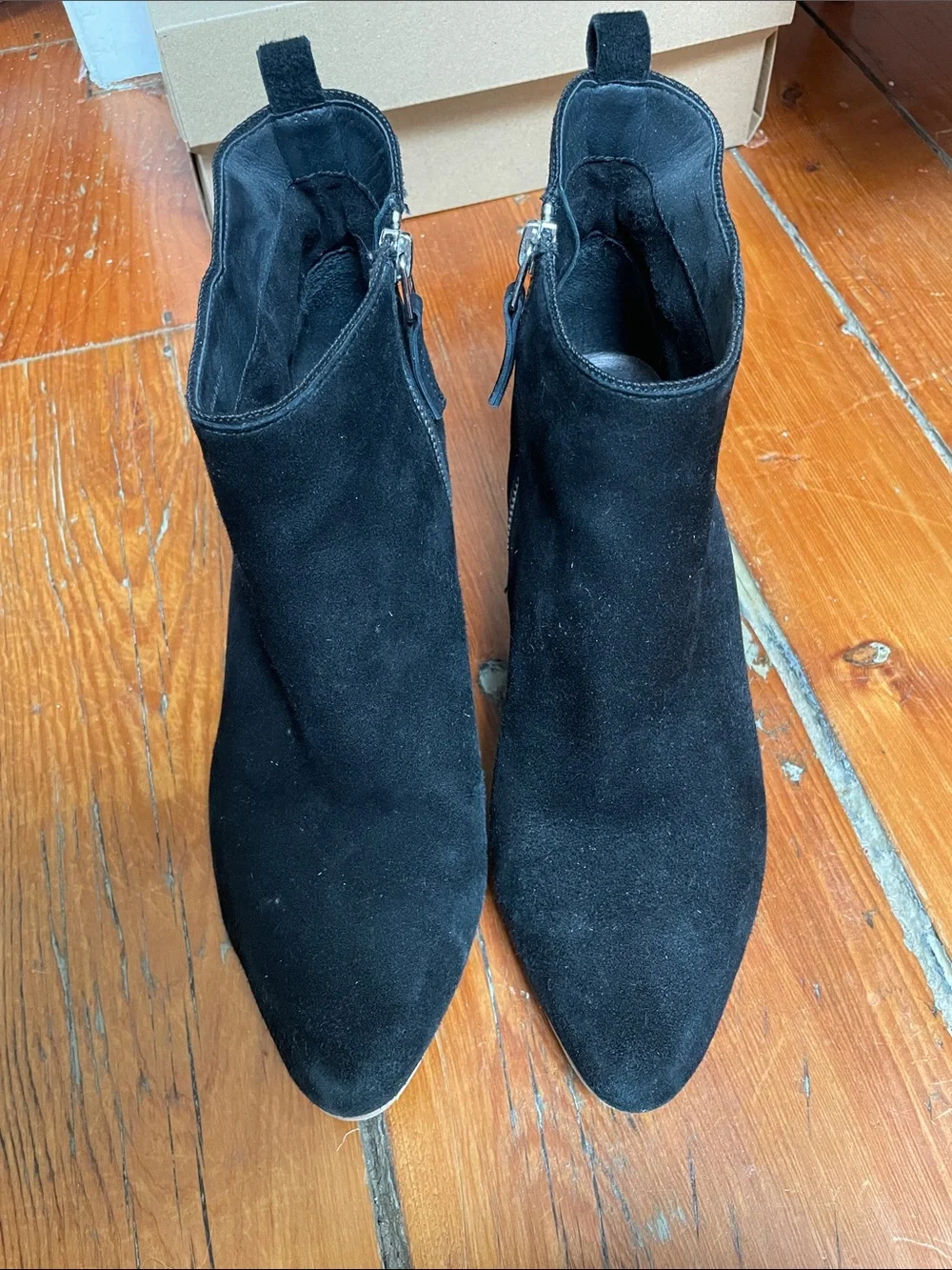 Dolce Vita Women's Black Suede Side-Zip Ankle Booties